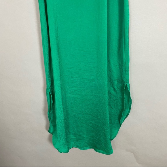 Sadie & Sage Maxi Slip Dress Green Relaxed Fit Summer Vacation Breezy Size Small - Picture 5 of 11